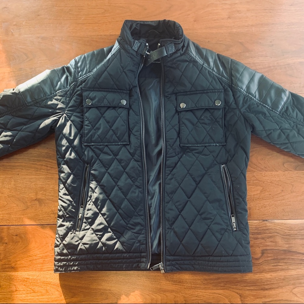 ZARA Black Padded Bomber Jacket